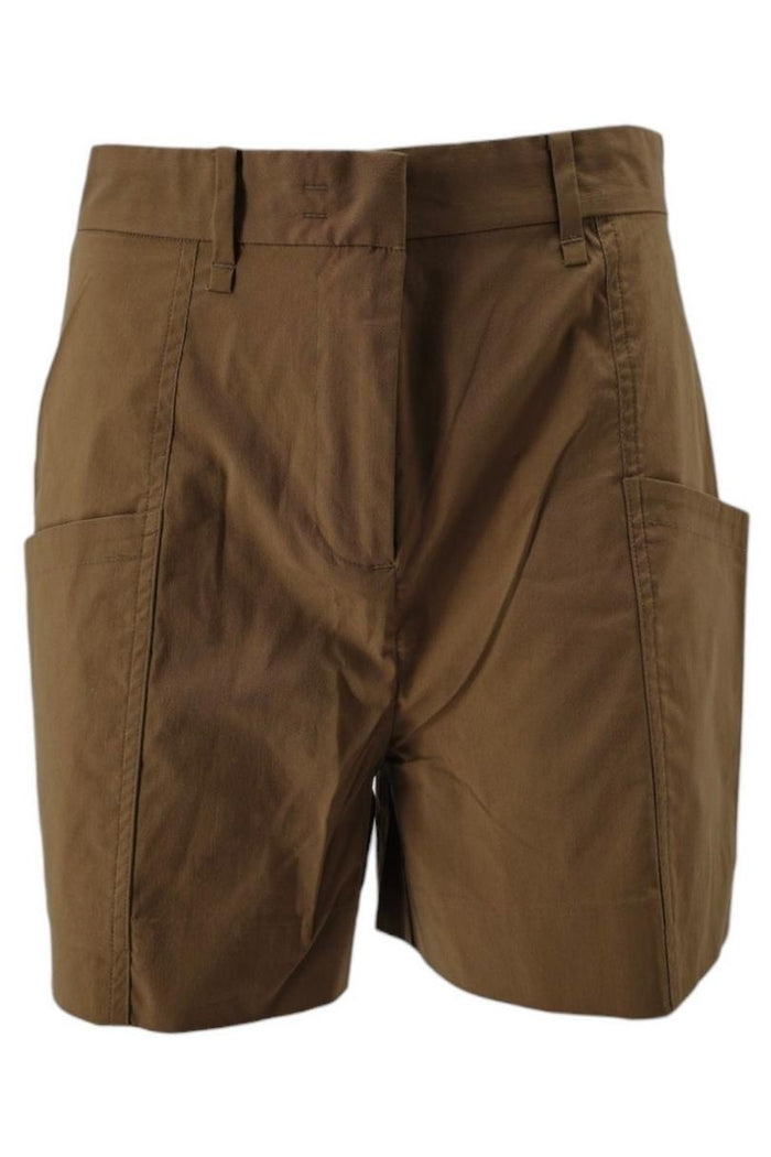 short donna in cotone kaki