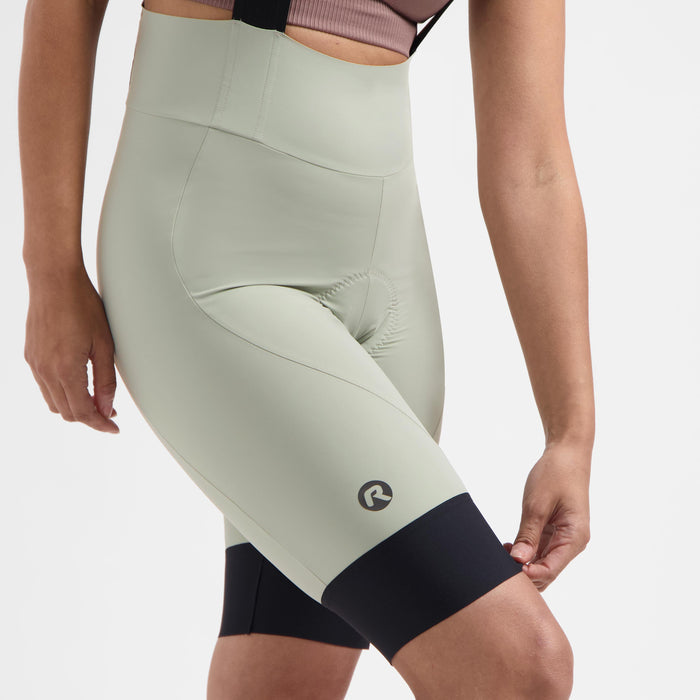 Detail van Rogelli Signature korte fietsbroek dames paguro broekspijp.