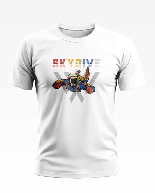 Skydive Born to fall Free Cotton T-shirt