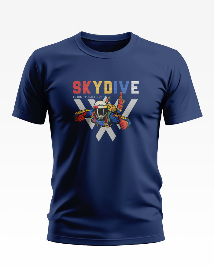 Skydive Born to fall Free Cotton T-shirt