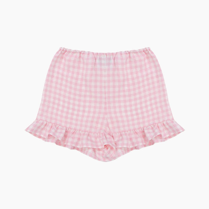 Pink gingham Lounge Short.