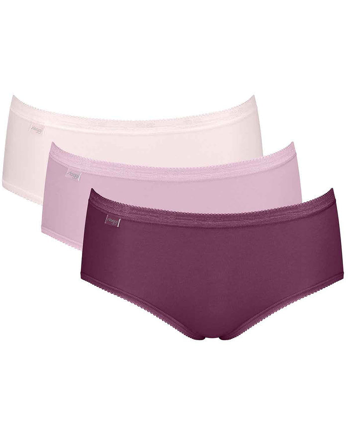 Sloggi 3 Colour Midi Brief - Pink - Sloggi