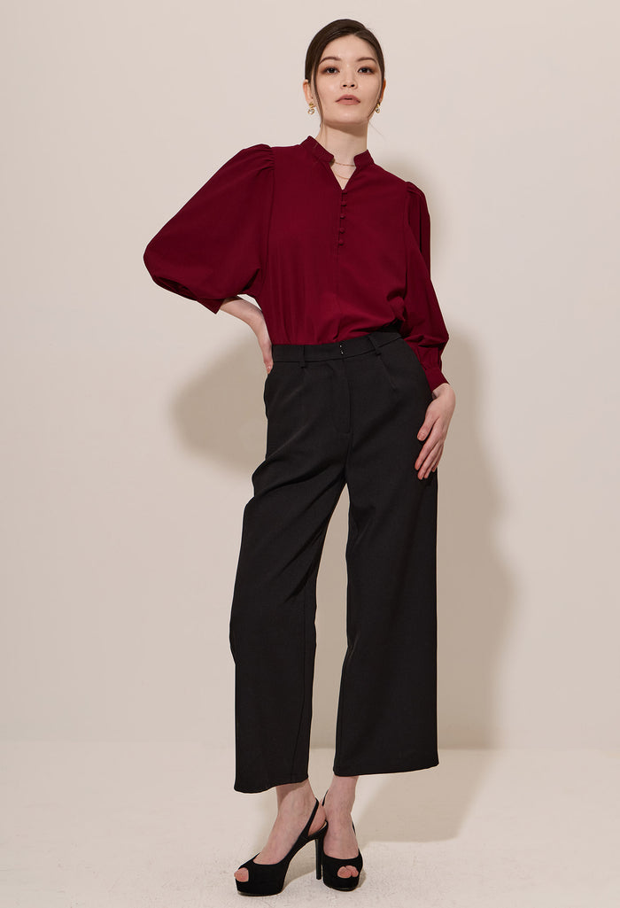Smocked Back Pleat Trousers
