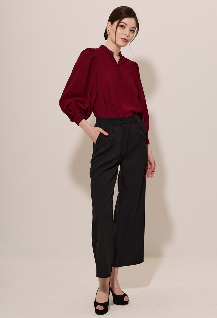 Smocked Back Pleat Trousers