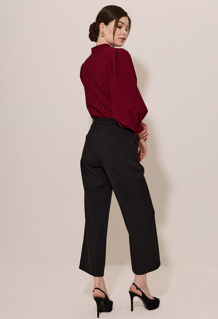 Smocked Back Pleat Trousers