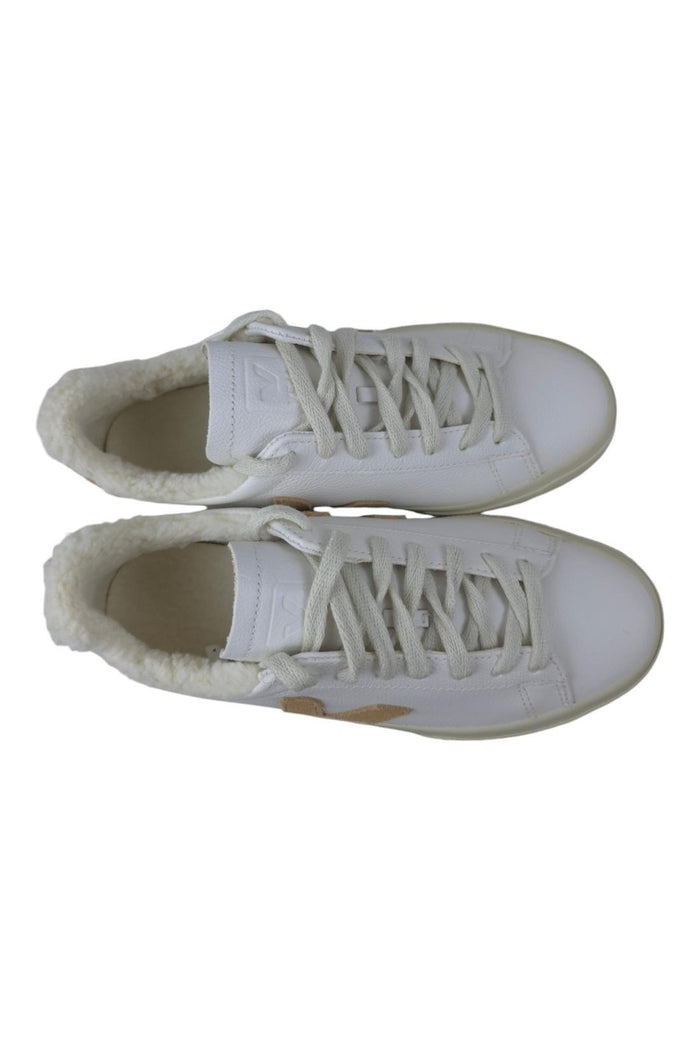 sneakers donna bianco e cammello