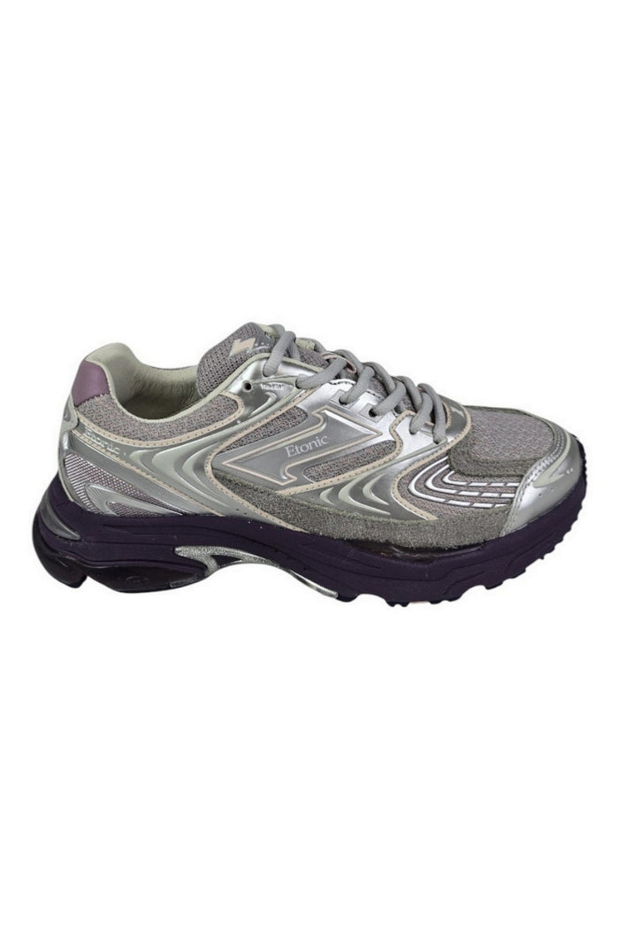 sneakers donna lilla e argento