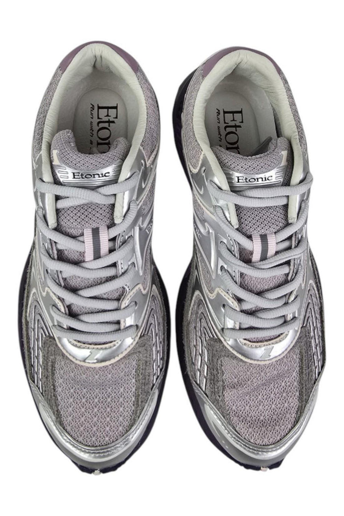 sneakers donna lilla e argento