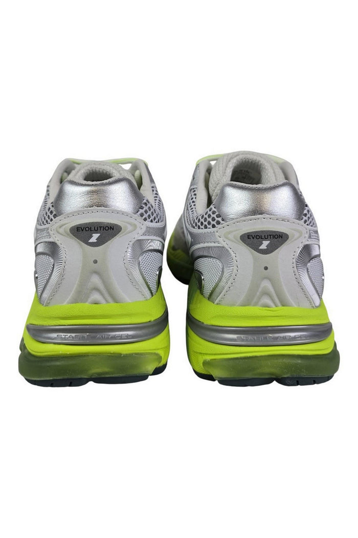 sneakers donna lime e argento