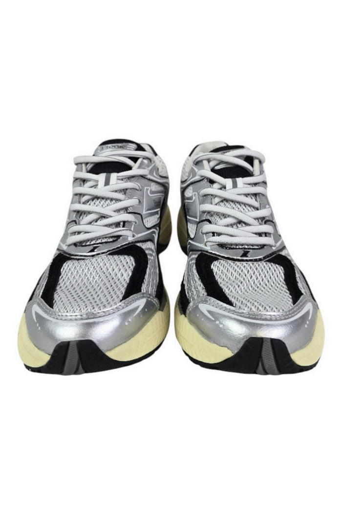 sneakers donna nero e argento