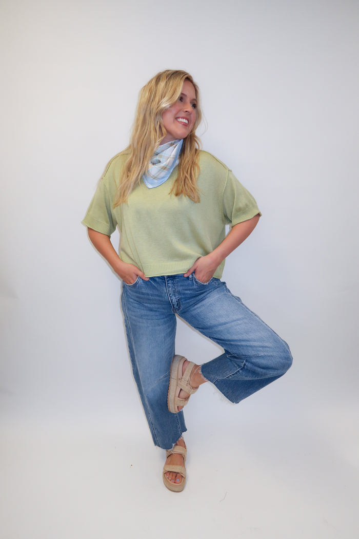 Soft Season Ribbed Drop Shoulder Sweater - The Pink Tulip Clothing