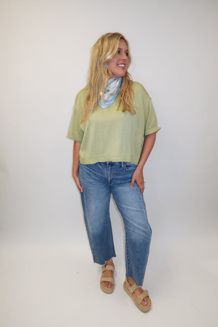 Soft Season Ribbed Drop Shoulder Sweater - The Pink Tulip Clothing