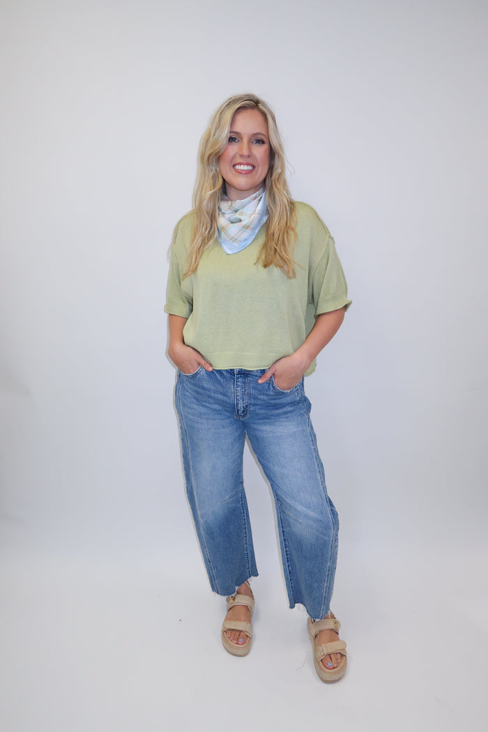 Soft Season Ribbed Drop Shoulder Sweater - The Pink Tulip Clothing