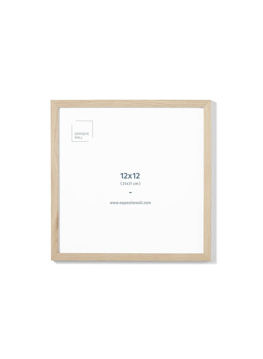 Scandinavian natural wood frame by Opposite Wall - Frame of the wood frame - size 12x12 inches