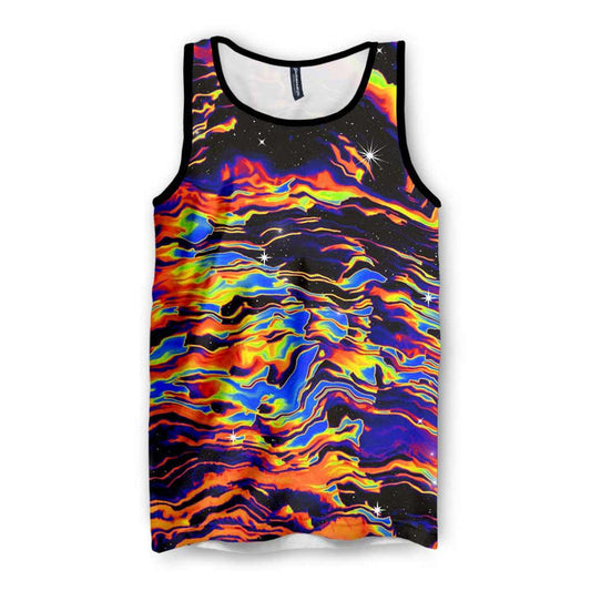 A surreal, melting galaxy concept ripples horizontally across a void black background in layers of viscous, liquefied color. Contact us with accessibility feedback, we'd love to help!