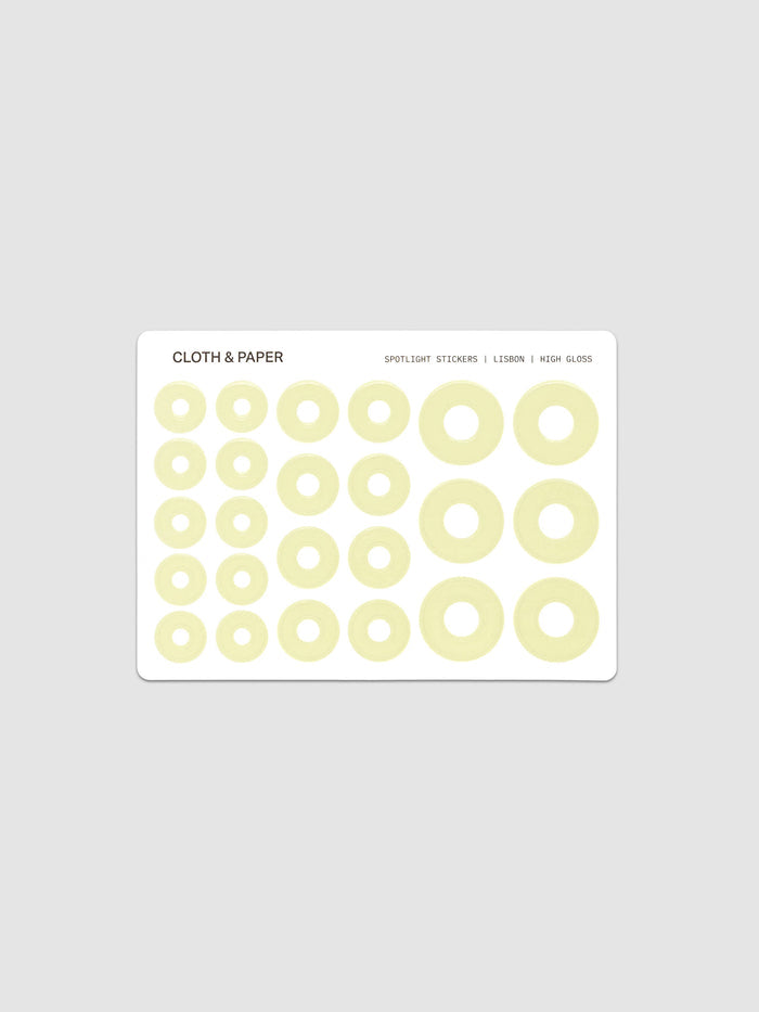 One sheet of Spotlight Stickers | High Gloss | Lisbon