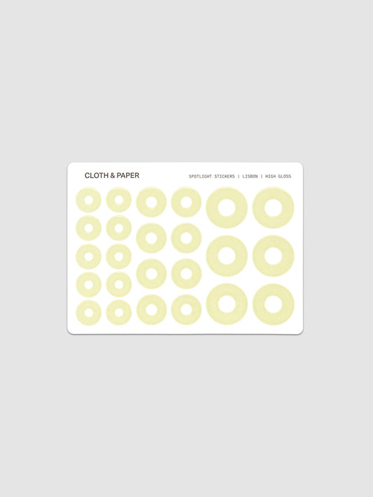 One sheet of Spotlight Stickers | High Gloss | Lisbon