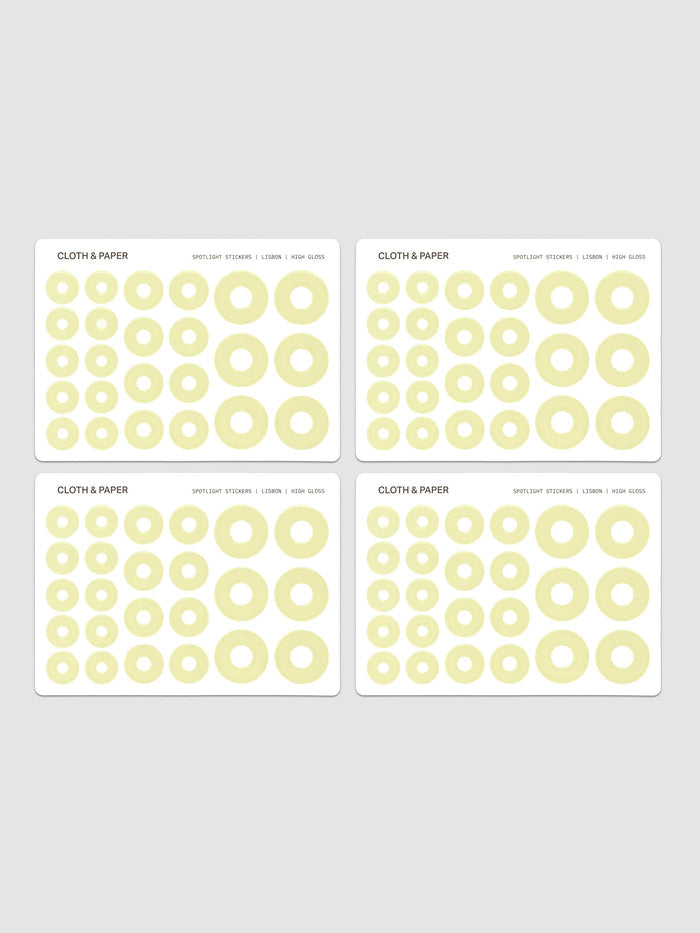 Four sheets of Spotlight Stickers | High Gloss | Lisbon