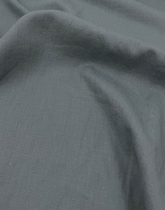 Steel Blue Washed Pure Linen Fabric