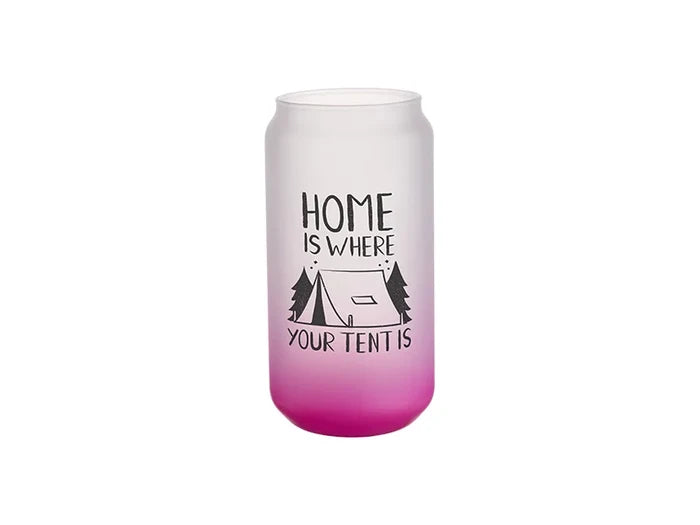 Sublimation 18oz/550ml Glass Mugs Gradient Purple