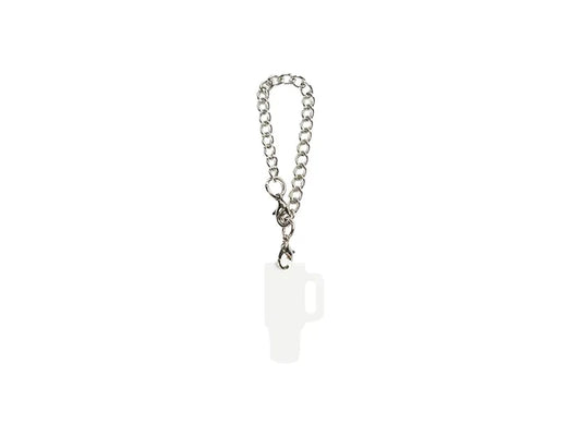 Sublimation Blank Aluminum Name Tag Ornament for Stanley Tumbler(2*3.55*0.14cm,Tumbler shape)