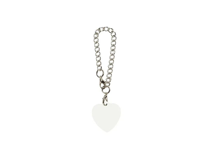 Sublimation Blank Aluminum Name Tag Ornament for Stanley Tumbler(2.5*2.6*0.14cm,Heart shape)
