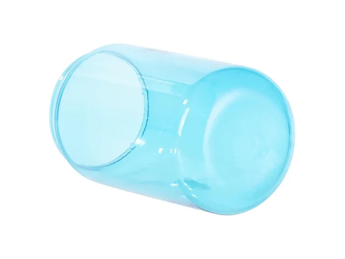 Sublimation Blanks 13oz/400ml Full Color Can Glass Mug with Straw(Blue)