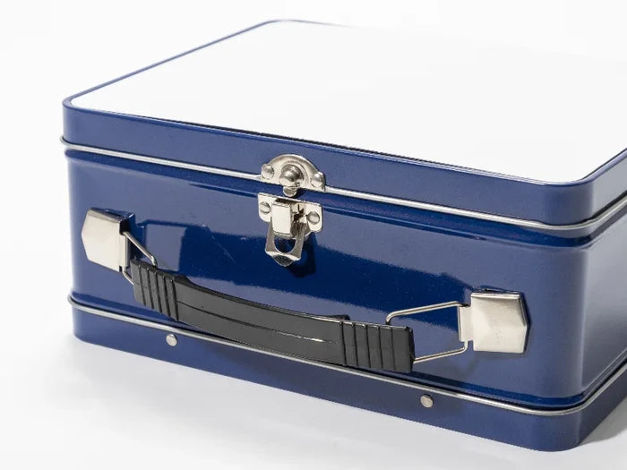 Sublimation Blanks Metal Lunch Box (Blue, 22*17.5*9.6cm)