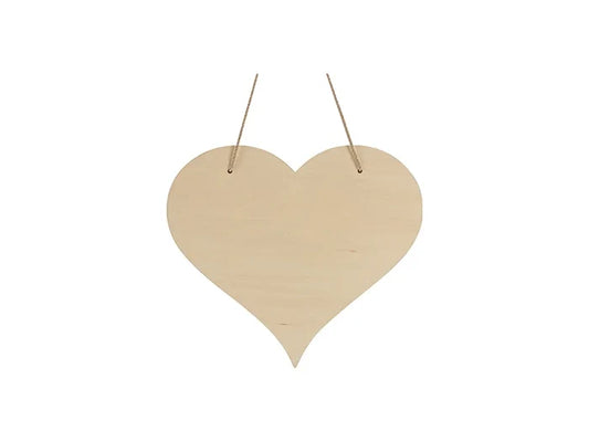 Sublimation Plywood Door Hanger (Heart Shape,29.8*26.3*0.5cm)