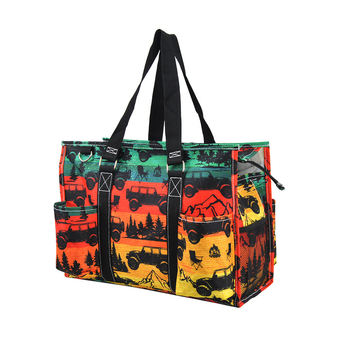 Sunset Expedition Zippered Caddy Organizer Tote Bag