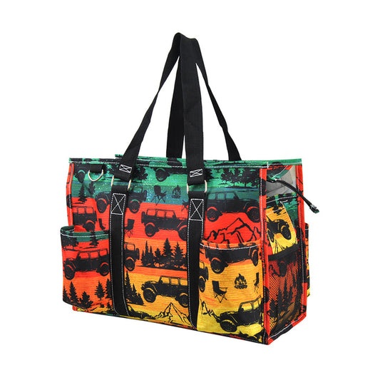 Sunset Expedition Zippered Caddy Organizer Tote Bag