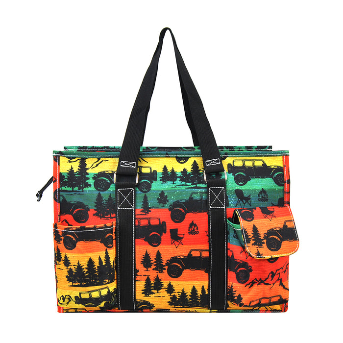 Sunset Expedition Zippered Caddy Organizer Tote Bag