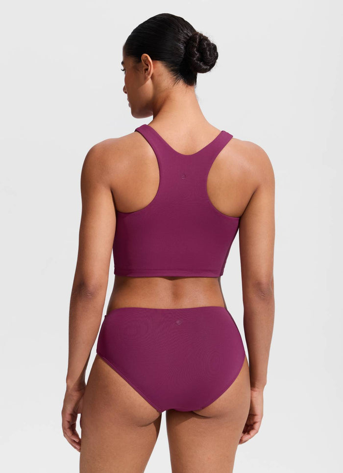 CRZ YOGA Women's Swimwear Tops Sunshine Bikini Top Racerback Fuchsia