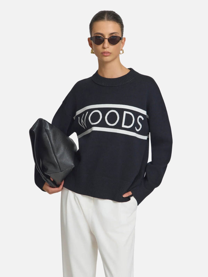 Supercross Knit - Black/Ivory Tops Viktoria & Woods