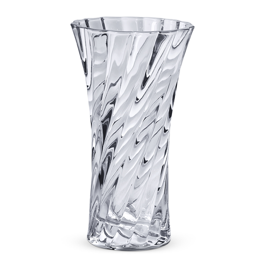 SWIRL COLUMN CRYSTAL VASE