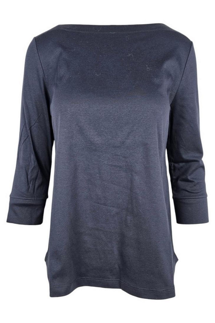 t-s donna manica tre quarti blu