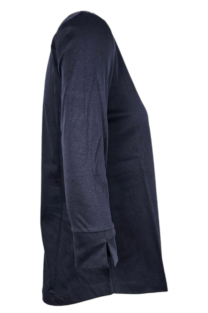 t-s donna manica tre quarti blu