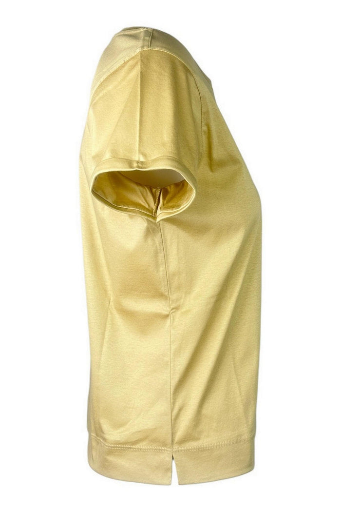 t-shirt donna manica corta sabbia