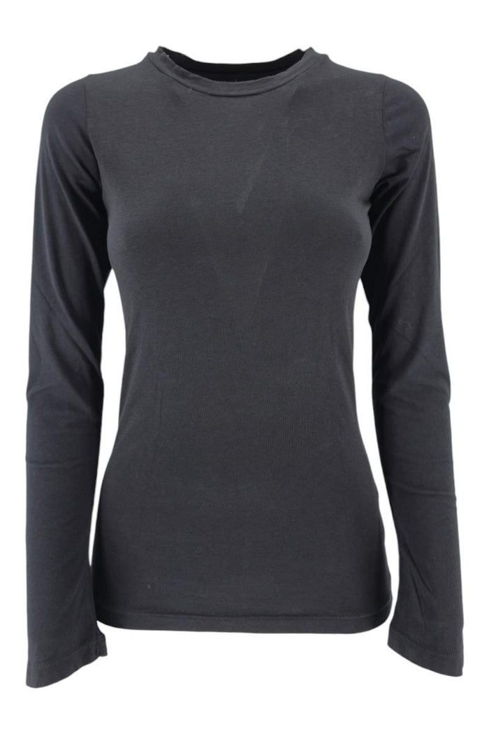 t-shirt donna manica lunga nero