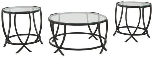 Tarrin T115-13 Black Occasional Table Set 3CN