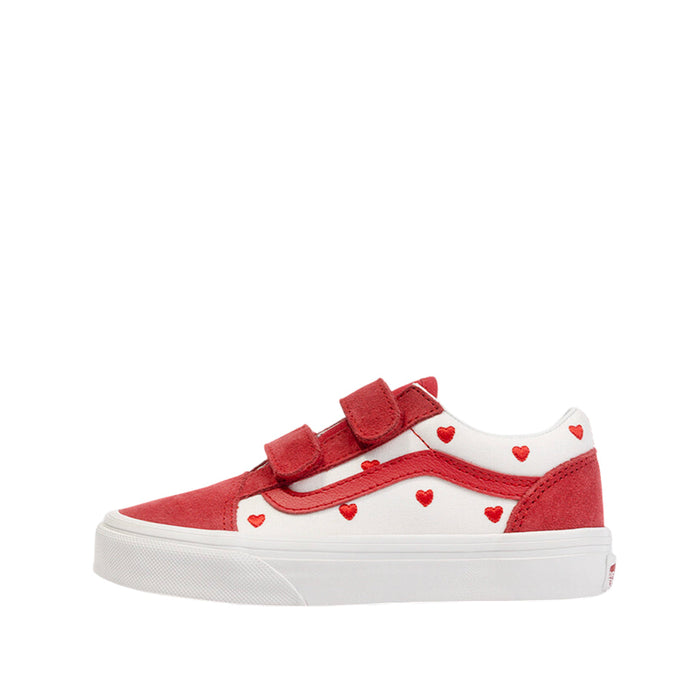 Tennis Old Skool para niña color rojo