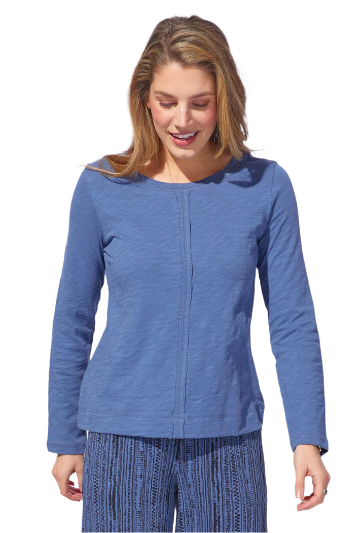 Textured Peruvian Cotton Slub Stay Centered Tee - 10030