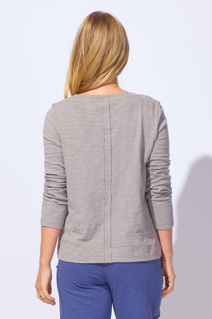 Textured Peruvian Cotton Slub Stay Centered Tee - 10030