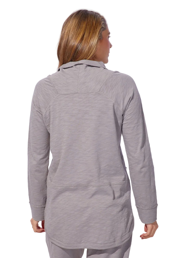 Textured Peruvian Cotton Slub Tunic in Fog - 10032 - Sizes XS & M Only!