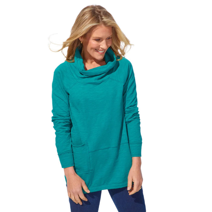 Textured Peruvian Cotton Slub Tunic in Fog - 10032 - Sizes XS & M Only!