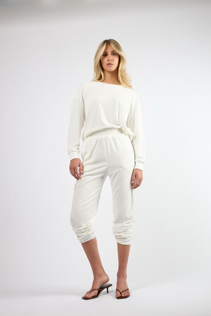 The Terry Lounge Pant White