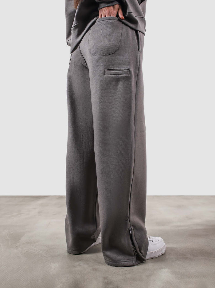 Utility Sweats granite grey male model side view full body Pakistan – GROOVY