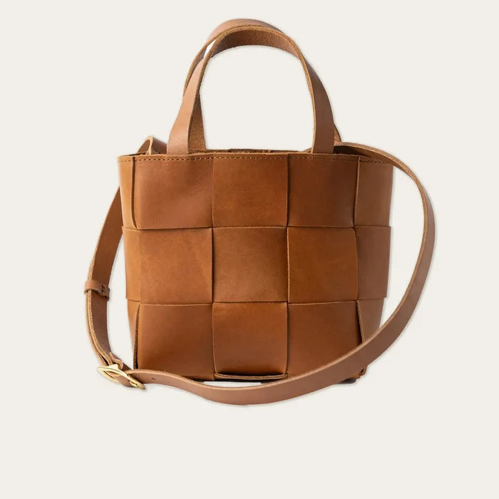 The Woven Mini Tote: Tan