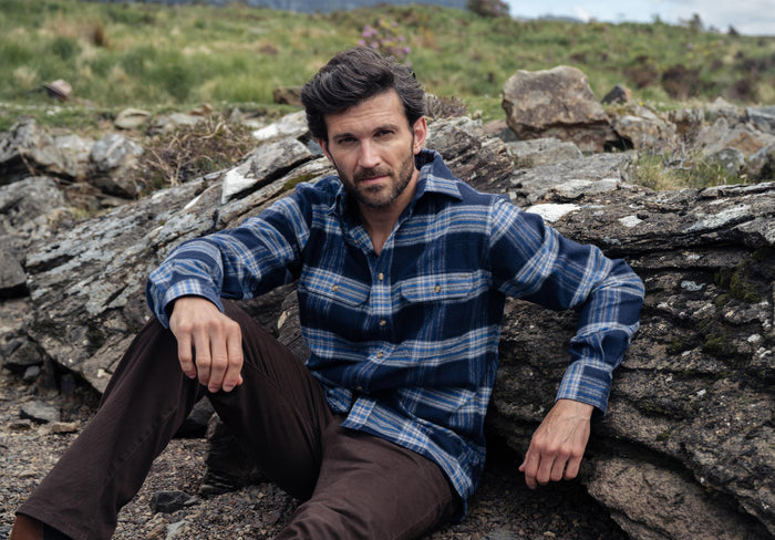 Townley Men’s hunting check shirt - Indigo