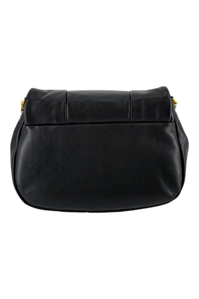 tracollina donna in pelle nera
